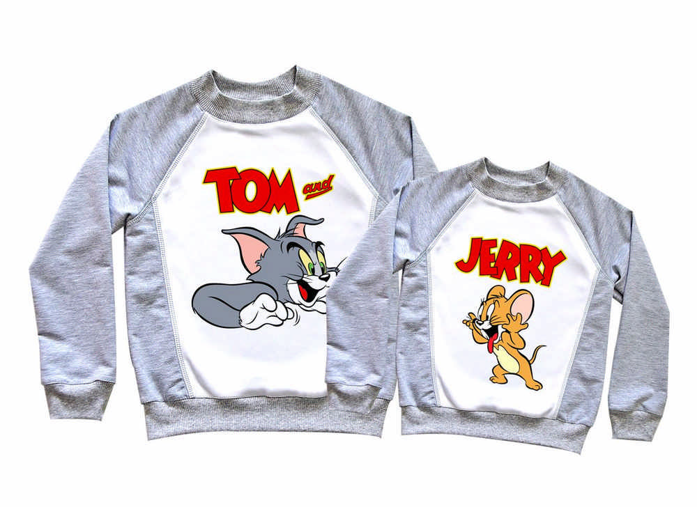 Парные свитшоты "Том и Джерри" от магазина Спиногрыз