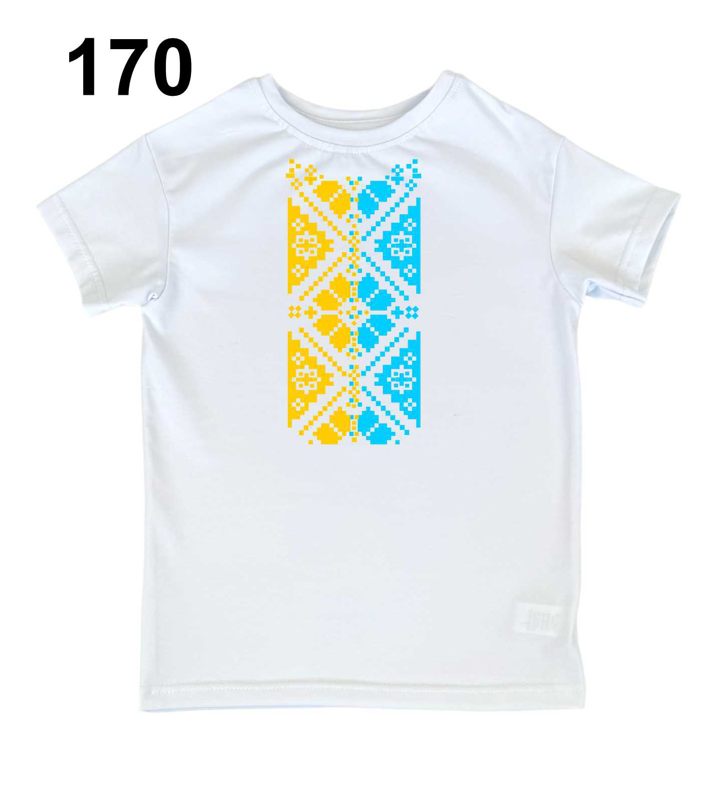 Футболка "Принт вишиванка жовто-блакитна " от магазина Спиногрыз