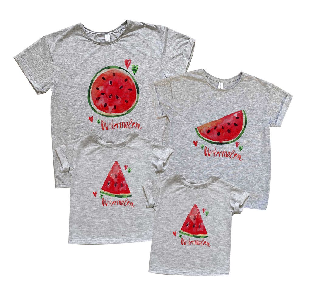 Комплект семейных футболок Boyfriend "Арбузики" от магазина Спиногрыз