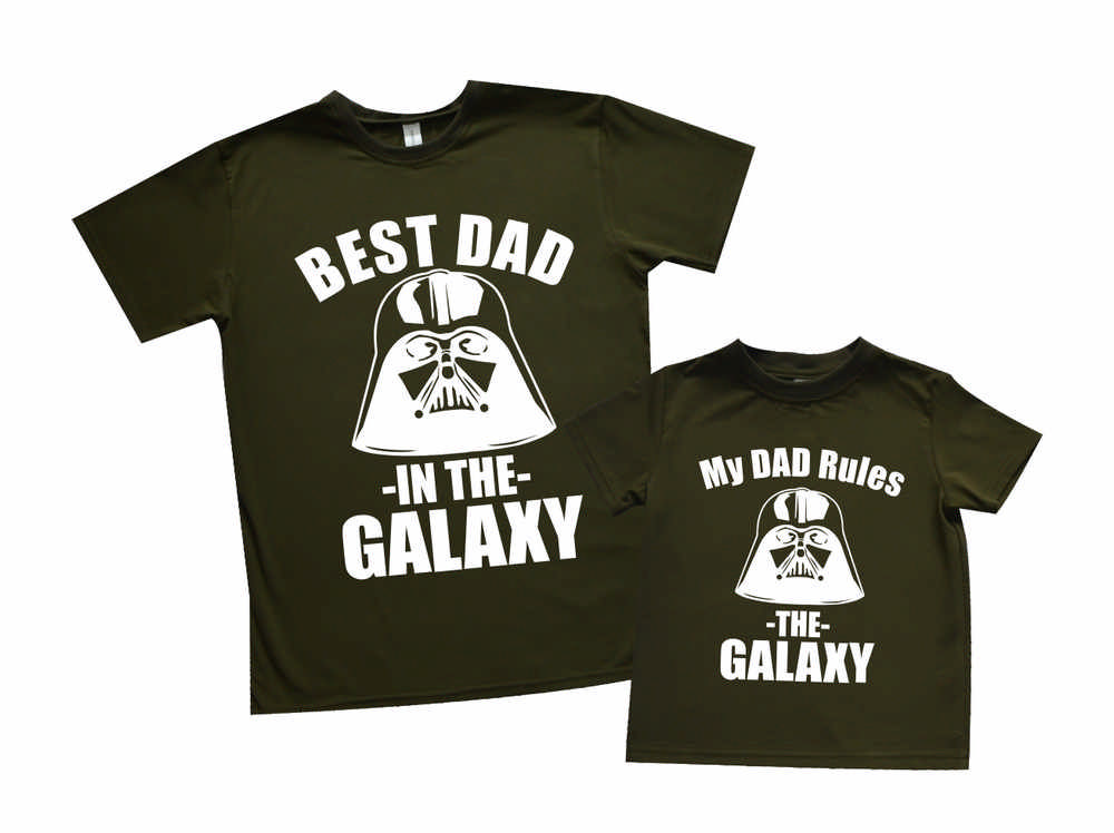 Комплект футболок папа-сын "Дарт вейдер best dad" от магазина Спиногрыз