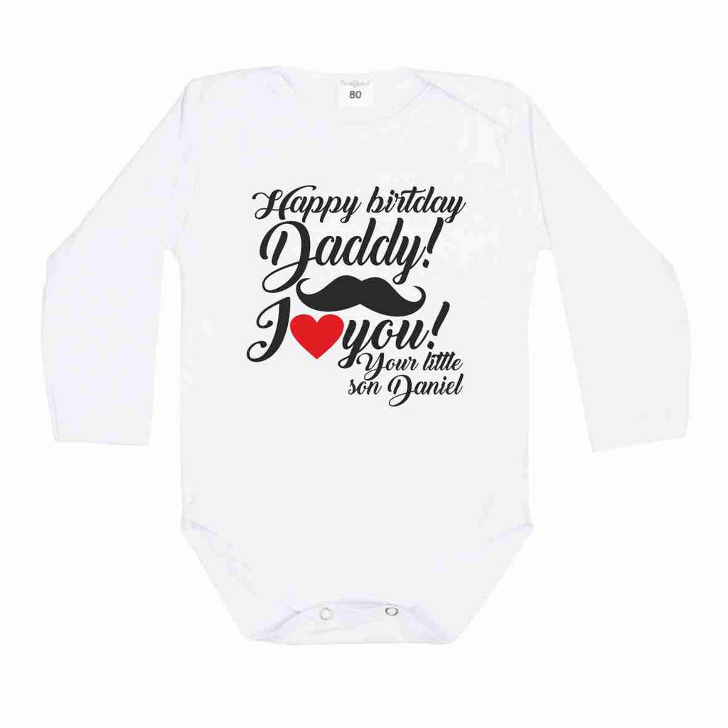 Боди длинный рукав "Happy birthday Daddy" от магазина Спиногрыз