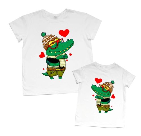 Комплект футболок Boyfriend папа -сын "Крокодил" от магазина Спиногрыз
