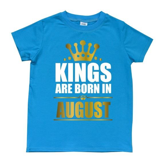Футболка подросток "Kings are born in..." от магазина Спиногрыз