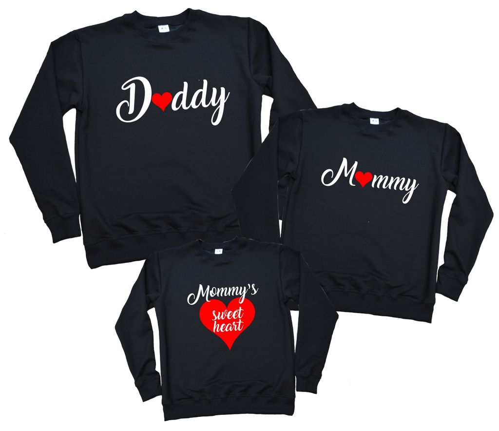 Комплект семейных свитшотов"Daddy, mommy`s sweethart" от магазина Спиногрыз