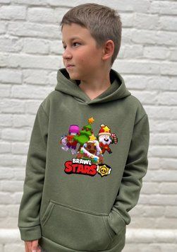Толстовка утеплена з карманом "Brawl stars" 91155 фото