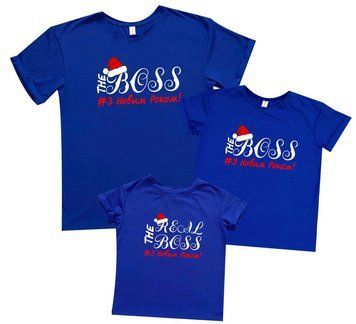 Комплект семейных футболок "Boss- С Новым Годом" 86802 фото