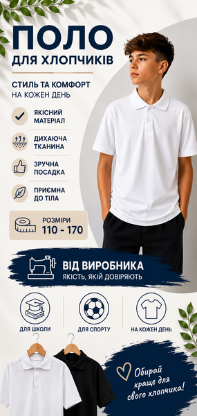 Футболка-поло для хлопчиків  6025 фото