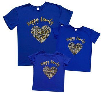 Комплект сімейних футболок Boyfriend "Happy Family-серце леопард" 71638 фото