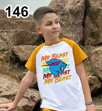 Футболка комби "Mr Beast" 104478 фото