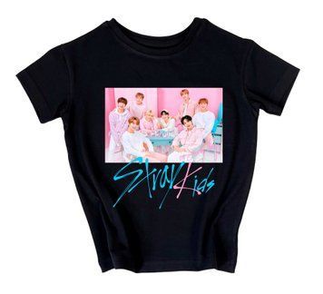 Футболка Stray Kids блакитно лого 96528 фото