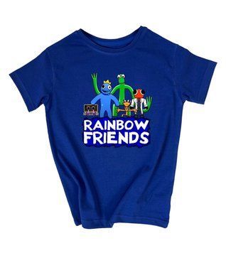 Футболка синяя "Rainborn friends" 92188 фото
