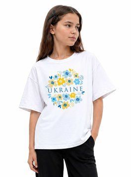 Футболка Oversize "Коло квіти" 97544 фото