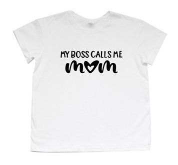Футболка жіноча Boyfriend "My boss call me mom" 89525 фото