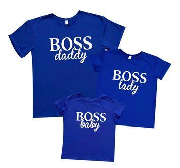 Комплект сімейних футболок Boyfriend "Boss Daddy, lady, baby" 67417 фото