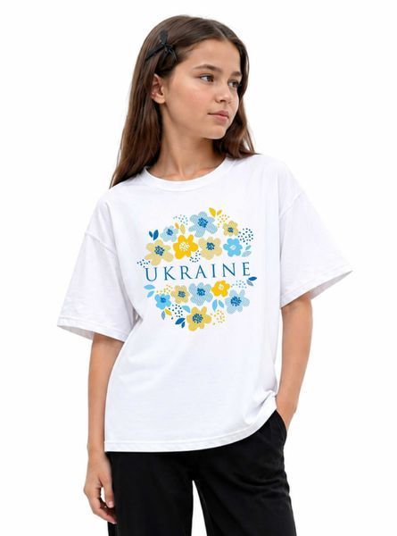 Футболка Oversize "Коло квіти" 97544 фото