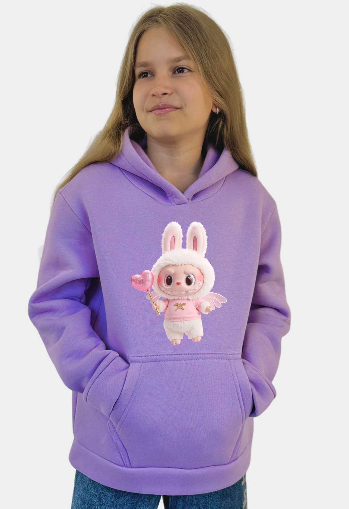 Толстовка утеплена лабубу ангел от магазина Спиногрыз