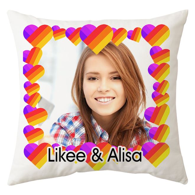 Мини-подушка декоративная "Likee рамка с фото" от магазина Спиногрыз