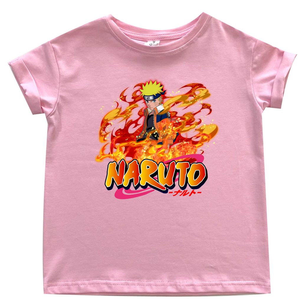Футболка подросток Boyfriend "Naruto в огне +лого" от магазина Спиногрыз